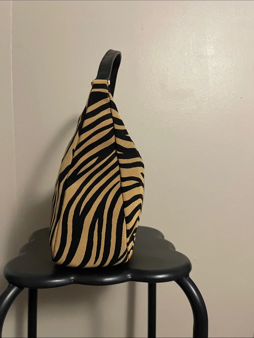 Kate Spade Black & Tan Zebra-Print Shoulder Bag